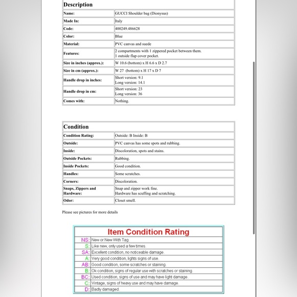 Gucci Beige and Blue Floral Shoulder Bag - Picture 16 of 16